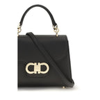 Ferragamo Double Gancini Top Handle Bag XS Black