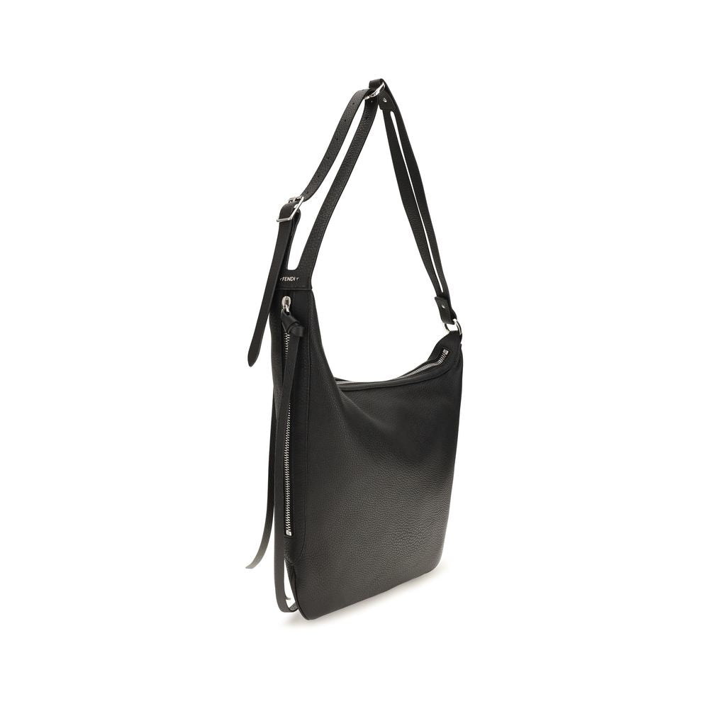 Fendi Oyster Large Shoulder Bag Black