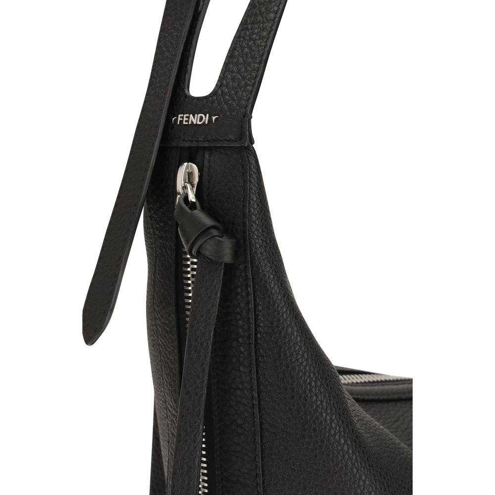 Fendi Oyster Large Shoulder Bag Black