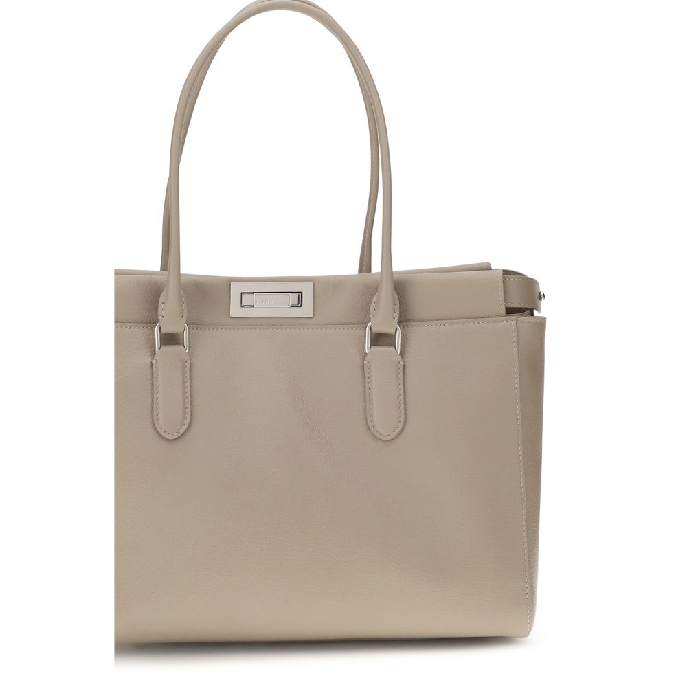 Fendi Peekaboo Tote Small Dove Grey