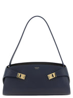 Ferragamo Hug East-West Shoulder Bag Dark Navy Blue