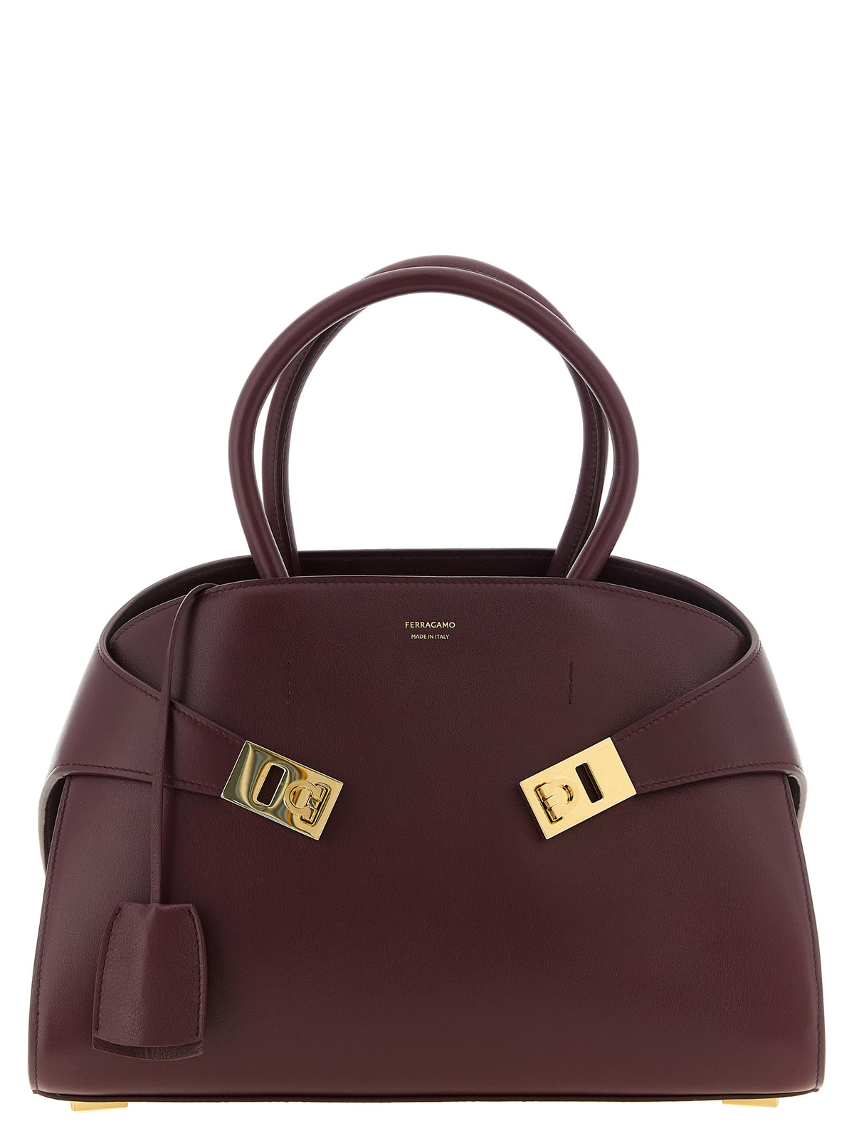 Ferragamo Hug Handbag M Plum