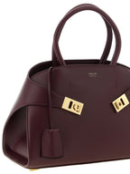 Ferragamo Hug Handbag M Plum