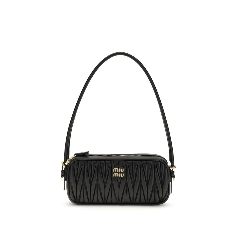 Miu Miu Matelassé Nappa Leather Pouch Black