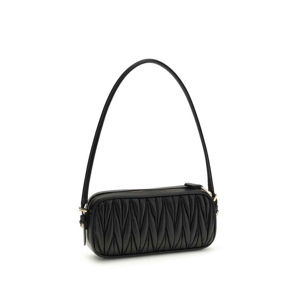 Miu Miu Matelassé Nappa Leather Pouch Black
