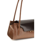 Marni Trunkette Shoulder Bag Raw Sienna & Redwood