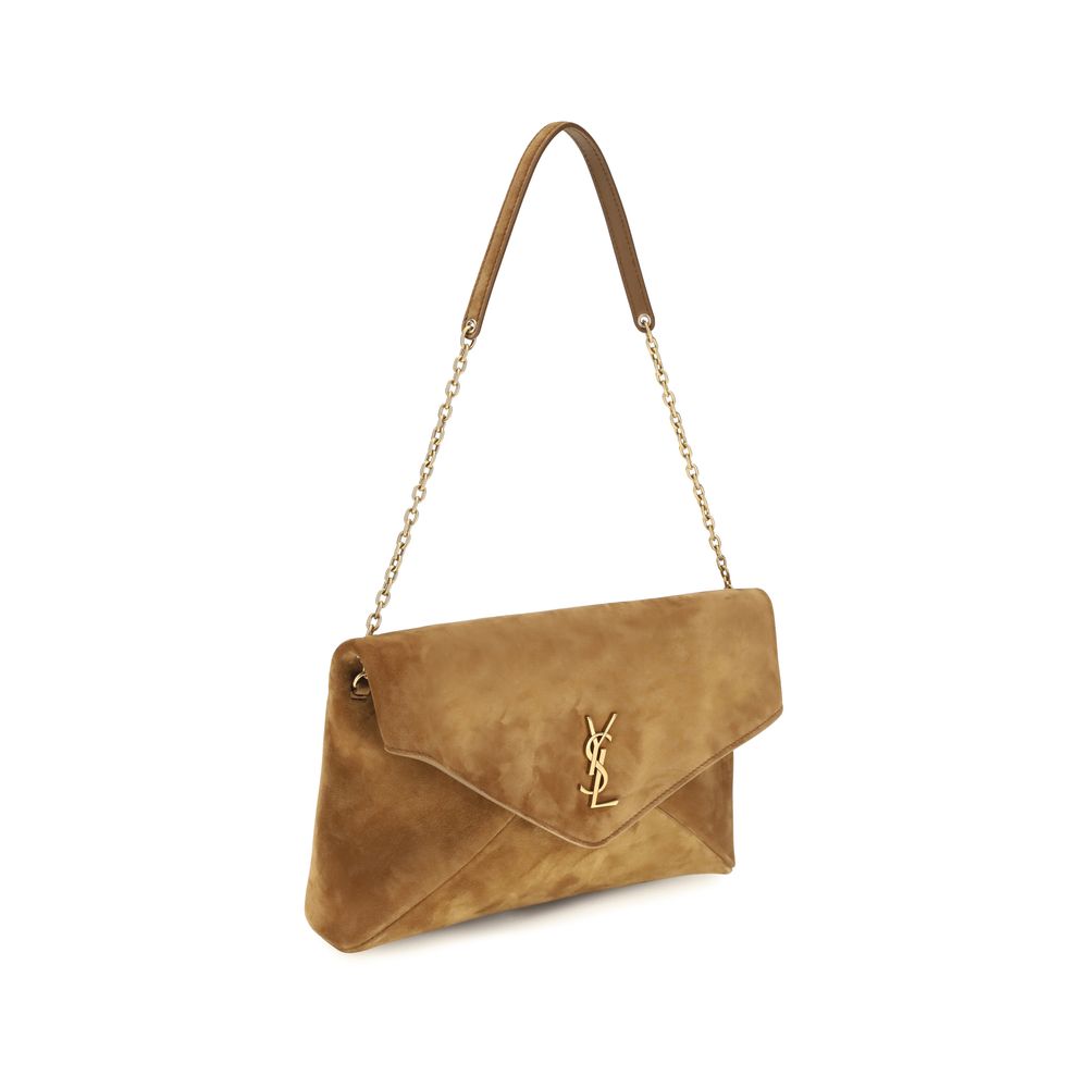 Saint Laurent Cassandre Pouch on Chain Caramel Cognac