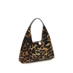 Marni Trapeze Small Leopard Top Handle Bag Black & Brown