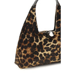 Marni Trapeze Small Leopard Top Handle Bag Black & Brown