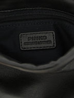 Pinko Pouch Flower Leather Bucket Bag Black