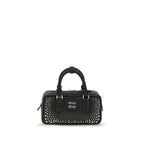Miu Miu Arcadie Studded Leather Bag Black