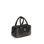 Miu Miu Arcadie Studded Leather Bag Black