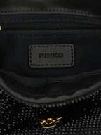 PINKO Pouch Flower Shoulder Bucket Bag Black