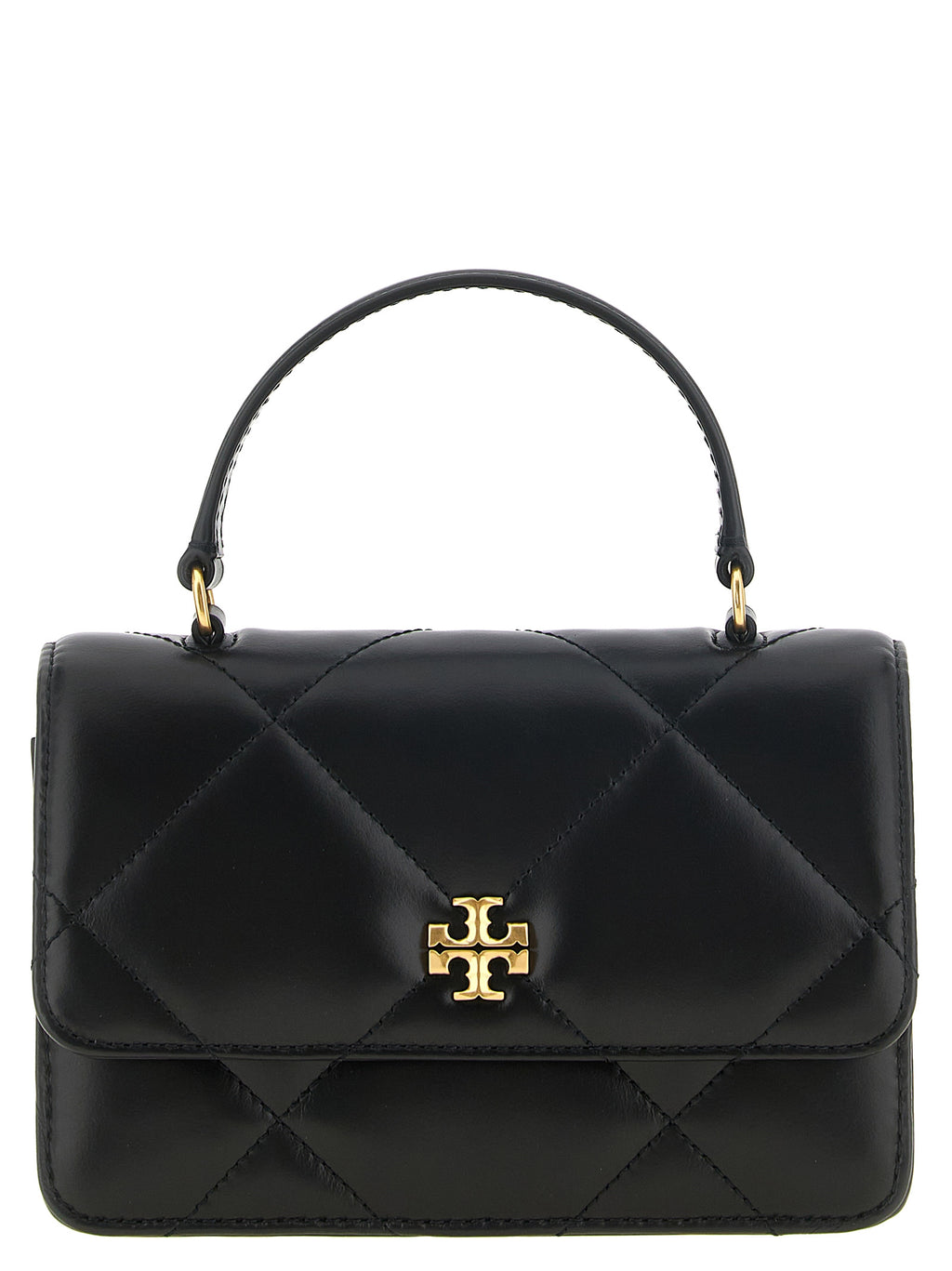 Tory Burch Mini Kira Diamond Quilt Top-Handle Crossbody Black