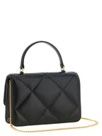 Tory Burch Mini Kira Diamond Quilt Top-Handle Crossbody Black