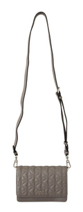 Karl Lagerfeld K/Kurl Quilted Crossbody Bag in Light Grey