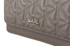 Karl Lagerfeld K/Kurl Quilted Crossbody Bag in Light Grey