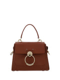 Chloé Tess Small Handbag Sepia Brown Calfskin