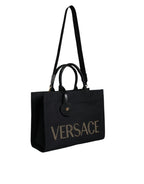 Versace Logo Tote Bag Black