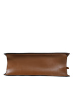 Versace Logo Jacquard Tote Bag Brown