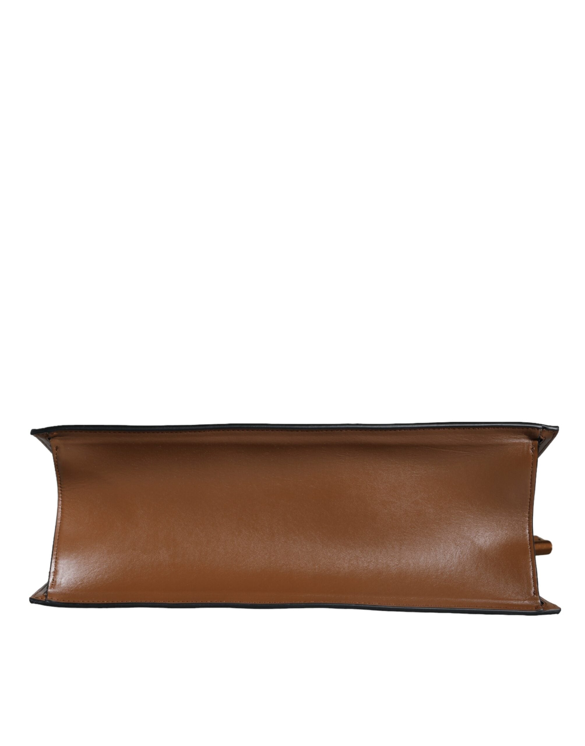 Versace Logo Jacquard Tote Bag Brown
