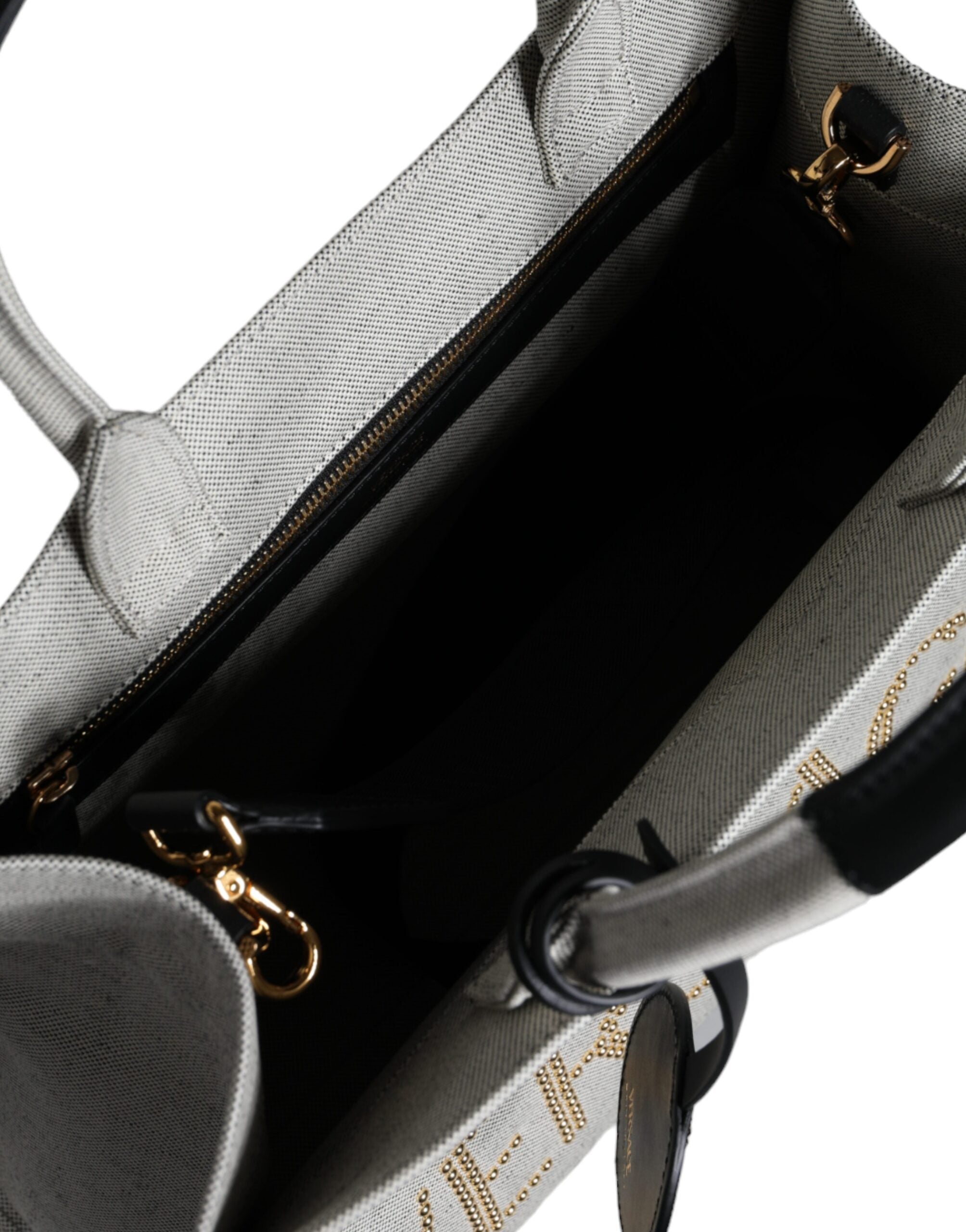 Versace Logo Tote Bag White Black