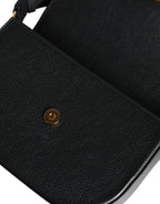 Versace Virtus Leather Shoulder Bag Black