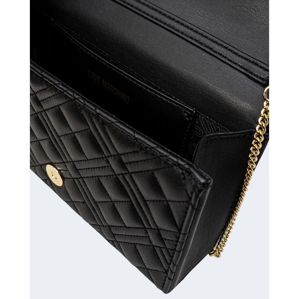 Love Moschino Black Quilted Chain Crossbody Bag