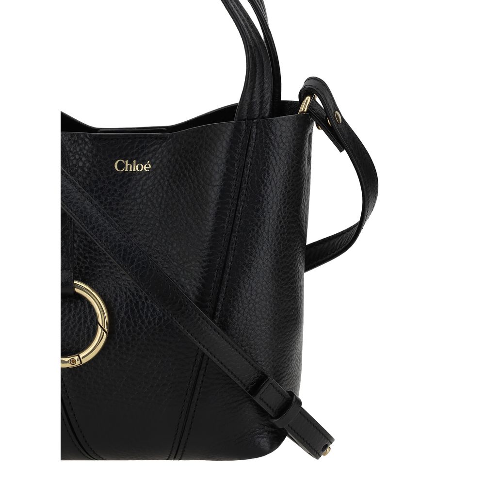 Chloé Spin Shoulder Bag Black