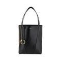 Chloé Spin Tote Bag Black Shiny Grained Cowhide