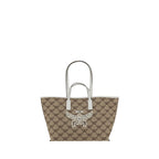 MCM Medium Himmel Visetos Tote Bag in Cognac