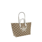 MCM Medium Himmel Visetos Tote Bag in Cognac