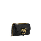 Pinko Love Mini Puff Shoulder Bag Black Quilted Leather