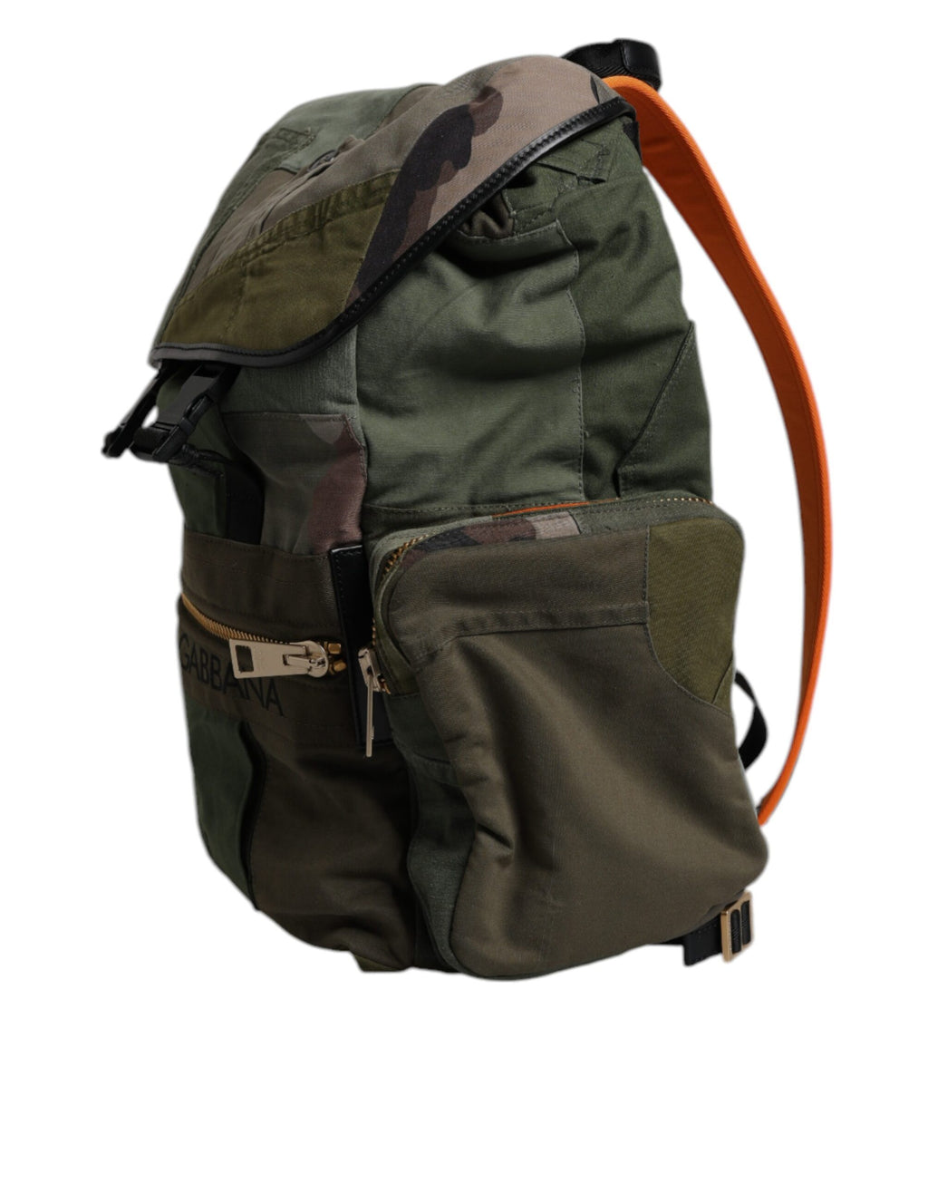 Dolce & Gabbana Camouflage Patchwork Backpack in Military Green