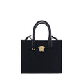Versace Canvas Tote Shoulder Bag Black