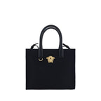 Versace Canvas Tote Shoulder Bag Black