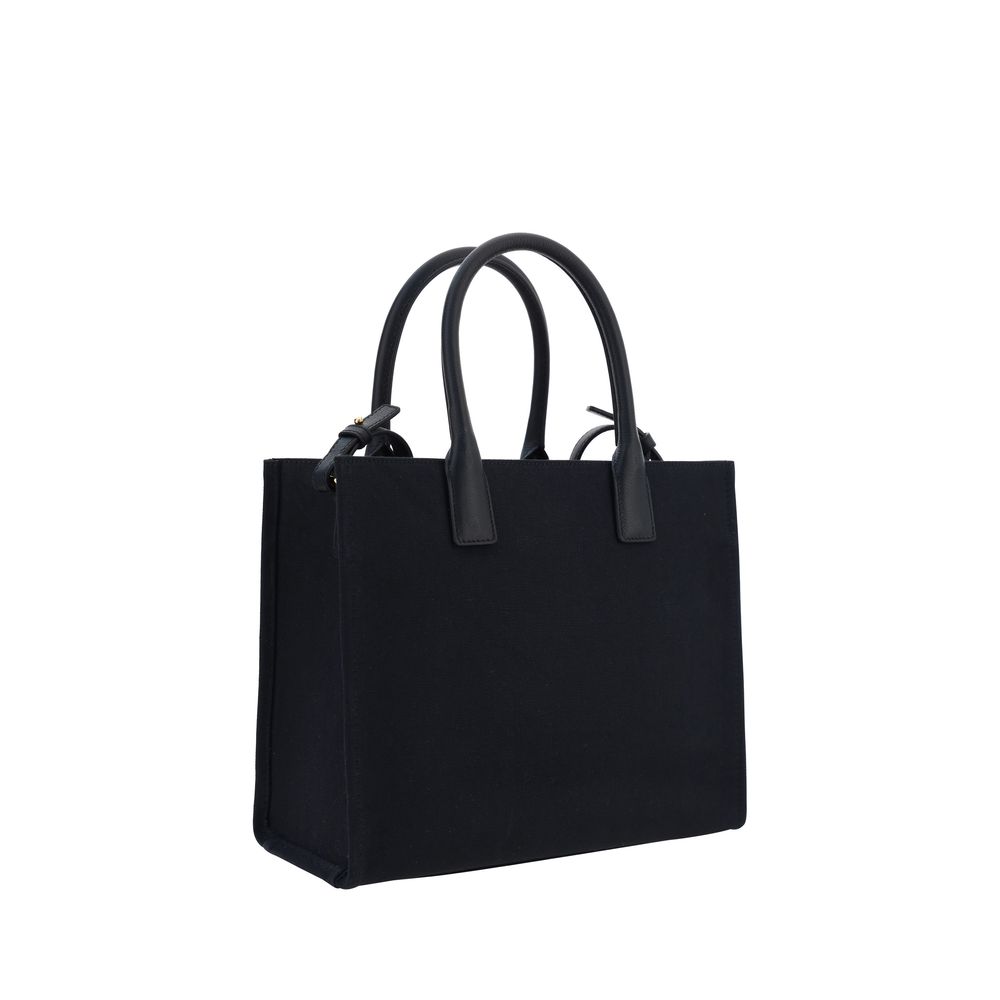 Versace Canvas Tote Shoulder Bag Black