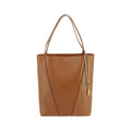 Chloé Spin Shoulder Bag Brown Grained Calf Leather