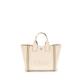Chloé Carry Small Tote Bag Cotton and Leather