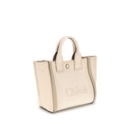 Chloé Carry Small Tote Bag Cotton and Leather