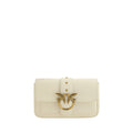 Pinko Love One Wallet on Chain Cream Leather