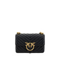 Pinko Mini Love Shoulder Bag Black Quilted Leather