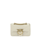 Pinko Love Mini Puff Shoulder Bag Cream Quilted Leather