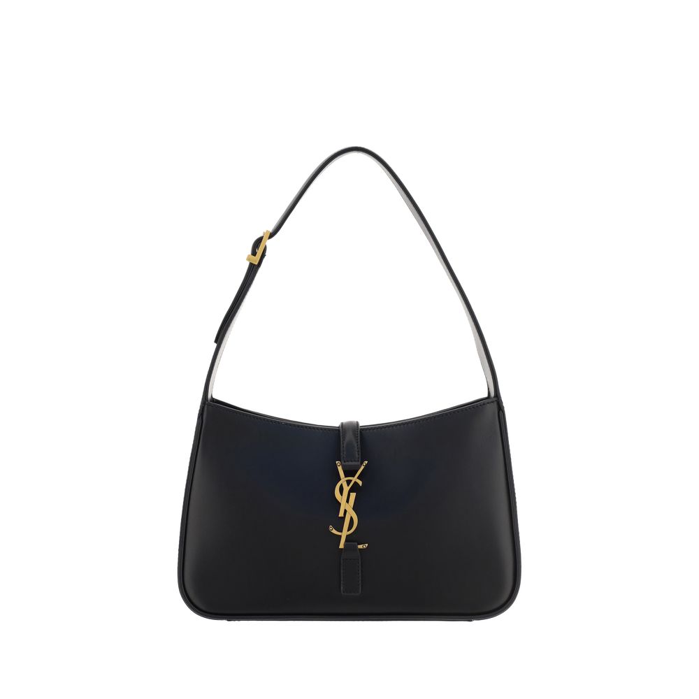 Saint Laurent Le 5 à 7 Shoulder Bag Black Smooth Leather Cassandre Logo