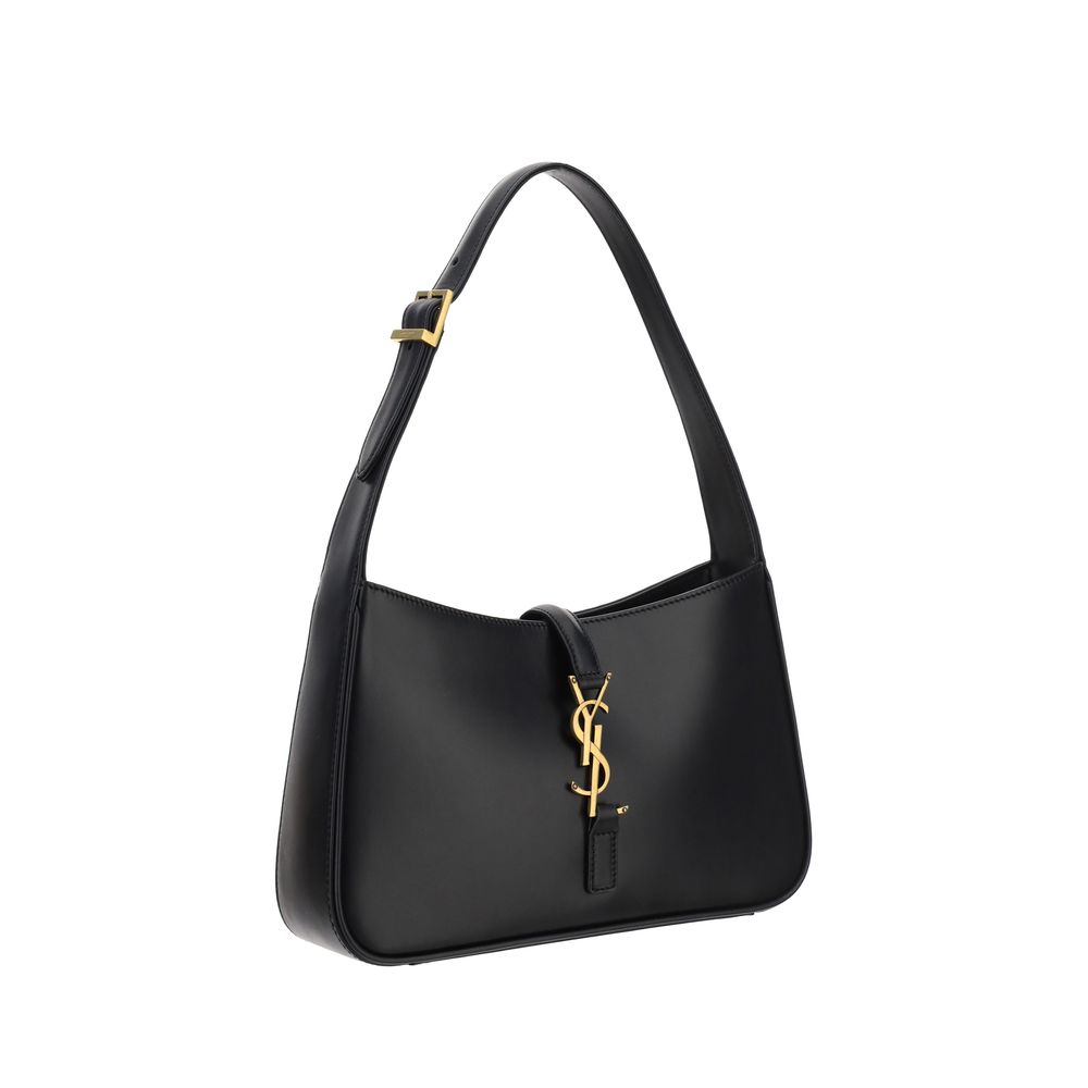 Saint Laurent Le 5 à 7 Shoulder Bag Black Smooth Leather Cassandre Logo
