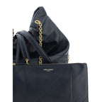 Saint Laurent Le Pochon Drawstring Bag Black Lambskin YSL Logo