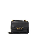 Michael Kors Heather Medium Leather Shoulder Bag Black