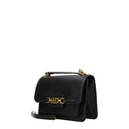 Michael Kors Heather Medium Leather Shoulder Bag Black
