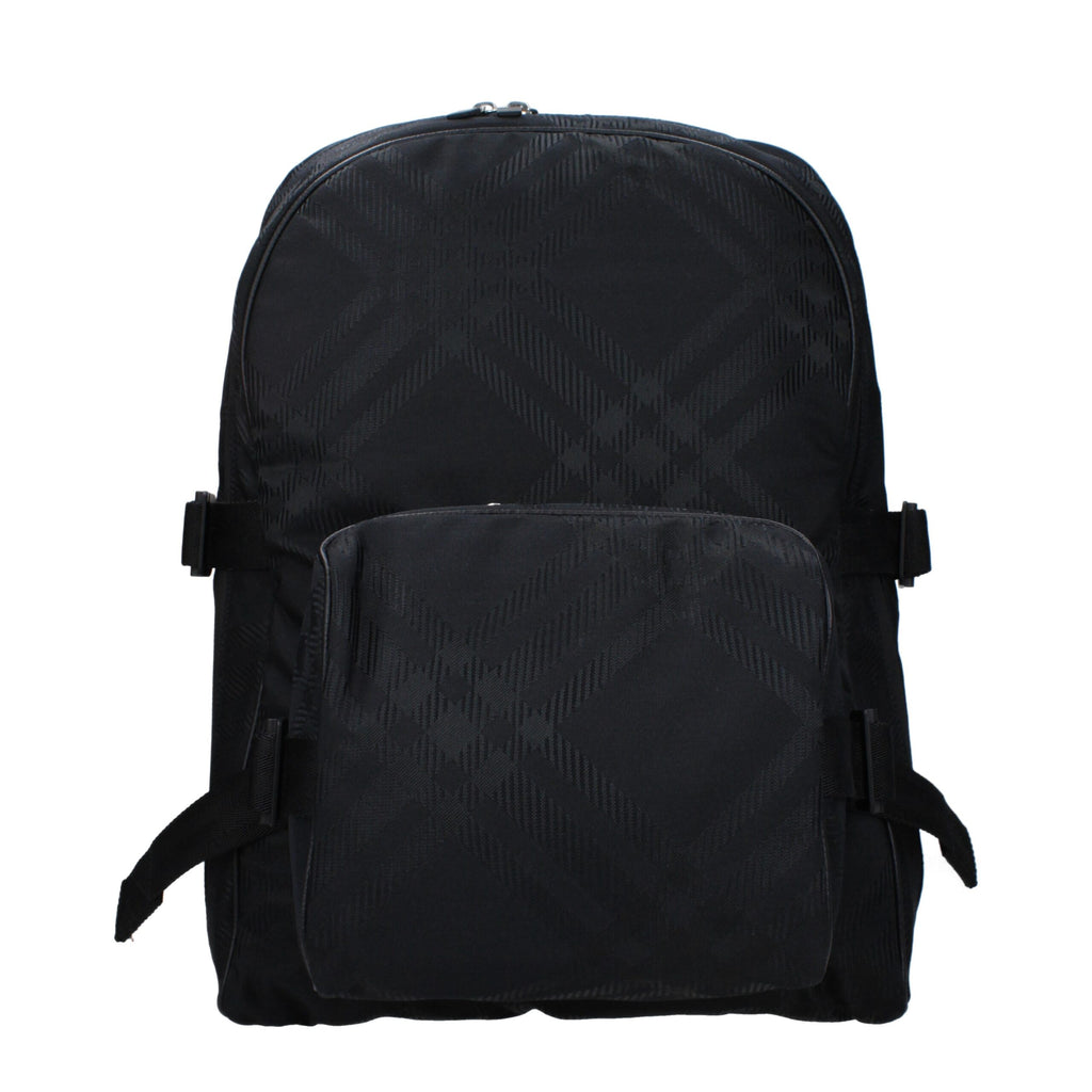 Burberry Check Large Fabric Backpack Black