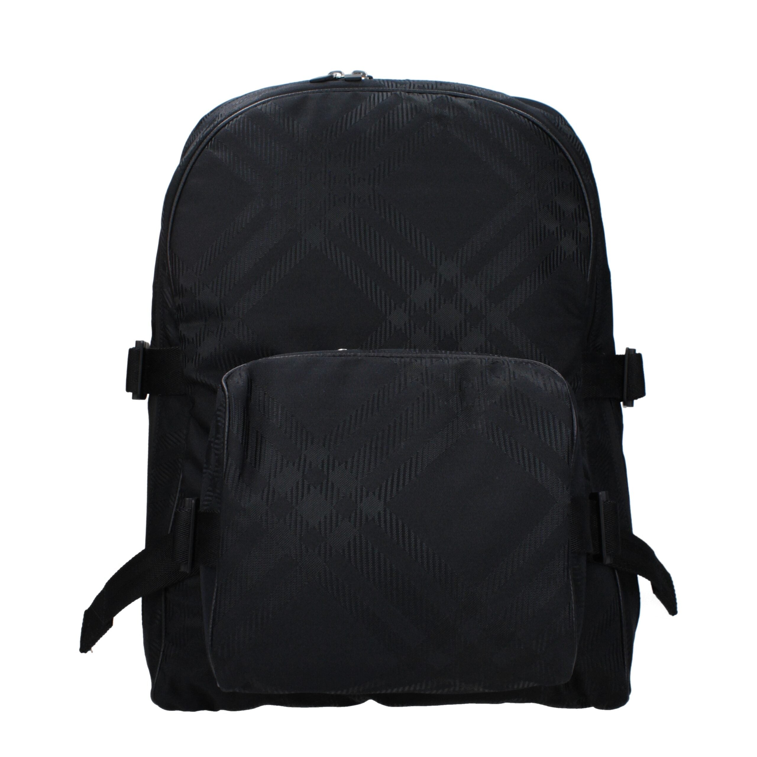 Burberry Check Large Fabric Backpack Black